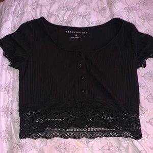 A repostal crop button up is a medium